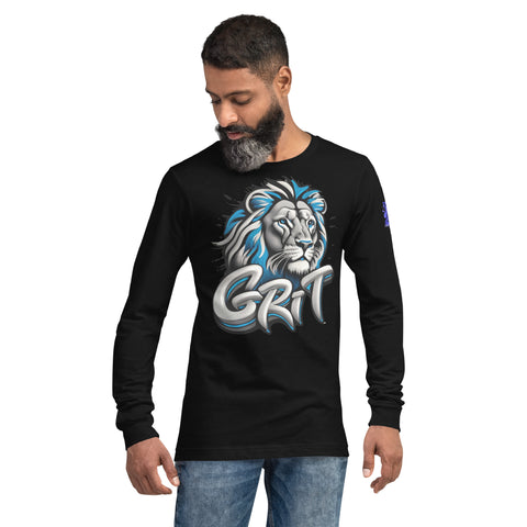 "GRIT" Detroit Lions Tribute Ultimate Graphic Collection Unisex Long Sleeve Tee - Karma Inc Apparel 