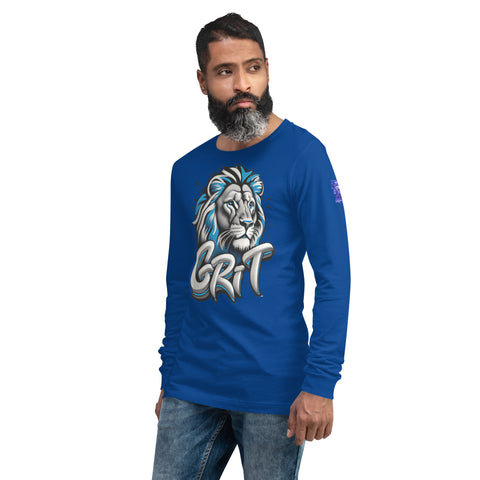 "GRIT" Detroit Lions Tribute Ultimate Graphic Collection Unisex Long Sleeve Tee - Karma Inc Apparel 