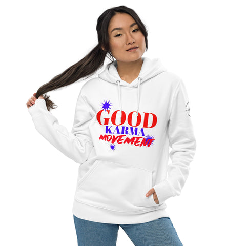 Karma Inc Apparel  Organic Cotton Hoodie White / S "GOOD KARMA MOVEMENT" Preimum Organic Cotton Unisex Hoodie