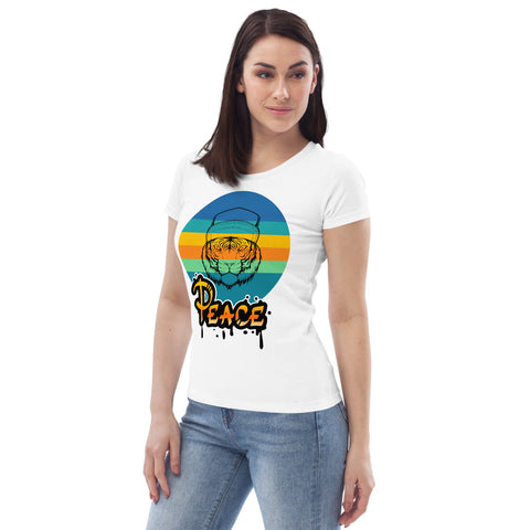 Karma Inc Apparel  "PEACE LION" Preimum Organic Cotton Womens T-Shirt