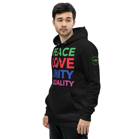 Karma Inc Apparel  "PEACE LOVE UNITY EQUALITY" Premium Organic Cotton Unisex Hoodie