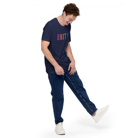 Karma Inc Apparel  Unisex T-Shirt Navy / XS "UNITY" Pride Design Bella-Canvass Preimum Unisex T-Shirt