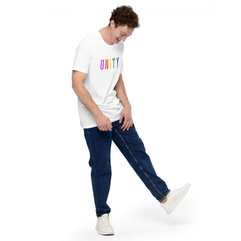 Karma Inc Apparel  Unisex T-Shirt White / XS "UNITY" Pride Design Bella-Canvass Preimum Unisex T-Shirt