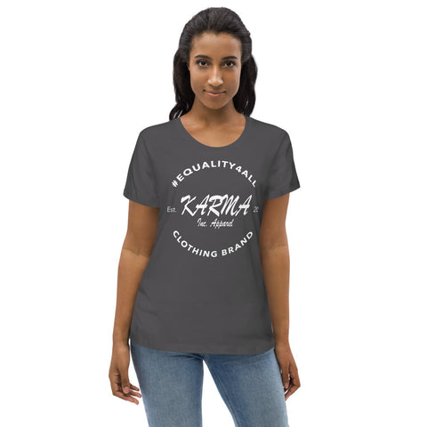 Karma Inc Apparel  Womens T-Shirt #EQUALITY4ALL "LOGO" Premium Organic Cotton Womens T-Shirt