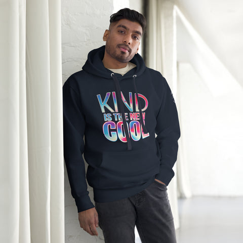 "KIND IS THE NEW COOL" Preimum Cotton Unisex Hoodie - Karma Inc Apparel 