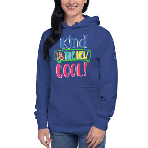 "KIND IS THE NEW COOL" Graffiti Look Preimum Cotton Unisex Hoodie - Karma Inc Apparel 